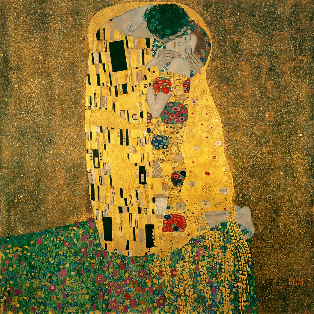 The Kiss by Gustav Klimt, 1908