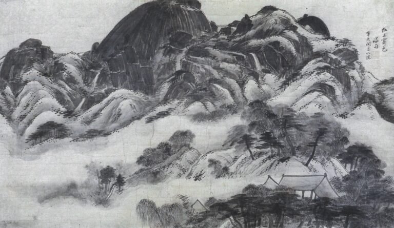 Inwangjesaekdo (Clearing after Rain on Mt. Inwang) by Jeong Seon, 1751