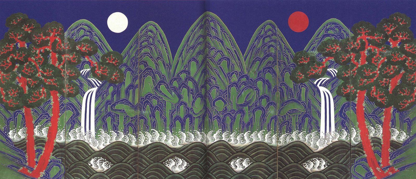Irworobongdo (Sun, Moon and Five Peaks) by Unknown, 1800