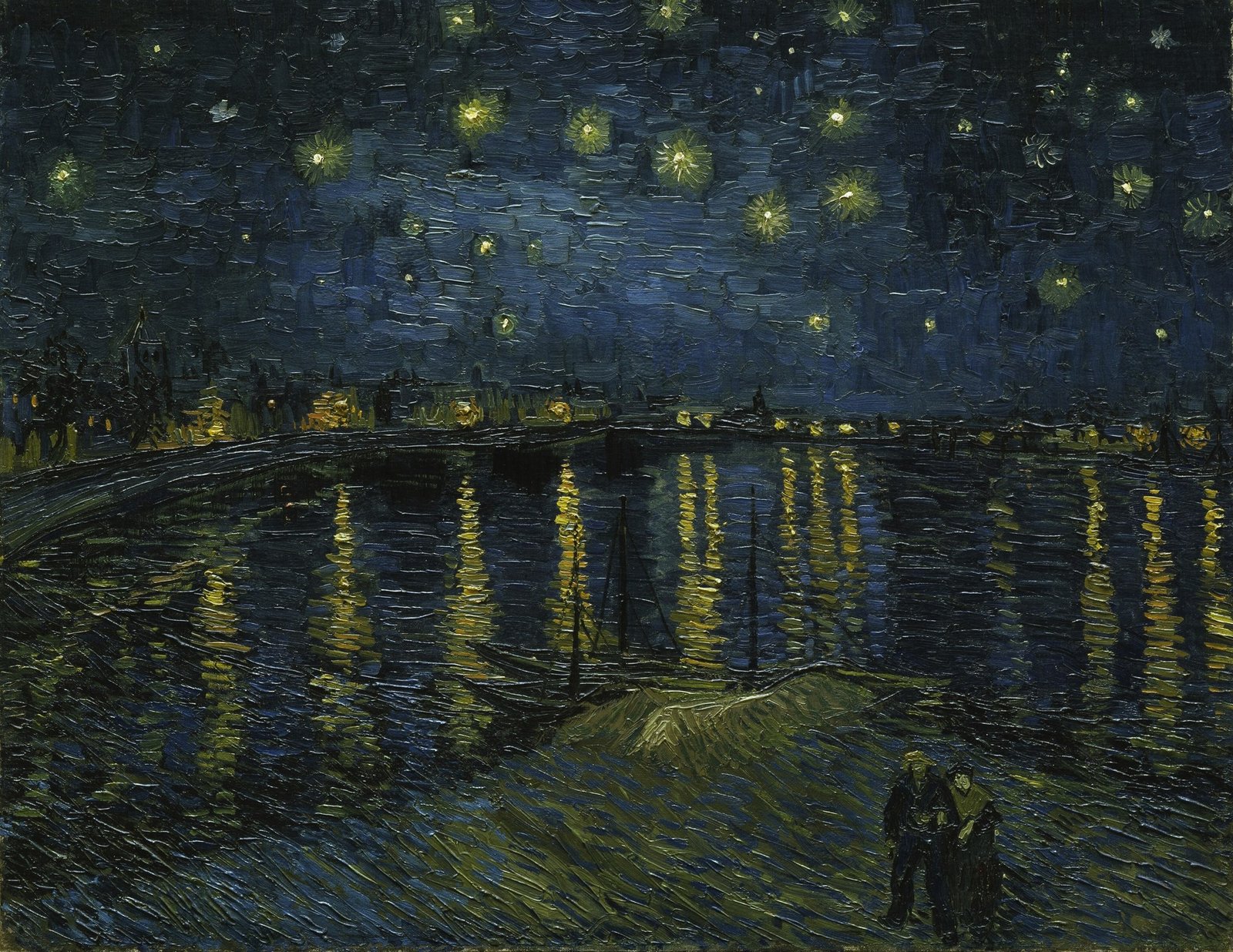 Starry Night Over the Rhone by Vincent van Gogh, 1888