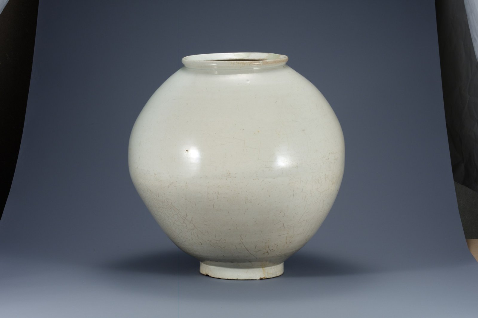 Moon Jar (Joseon White Porcelain) by Unknown, 18th century